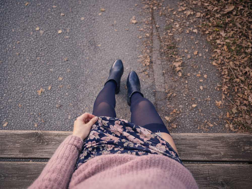 Ženstvene nogavice za pas.